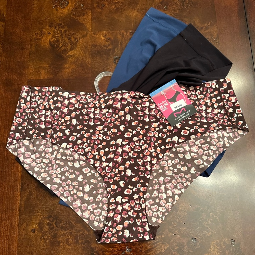 MAIDENFORM 3 PAIRS Flawless No Show Panties Pack Hipster